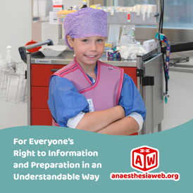 A girl dressed in operating clothes stands with her arms crossed in front of a table filled with things used in an operating room.